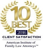 2016 - 10 Best Client Satisfaction | American Institute of Family Law Attorneys(TM)